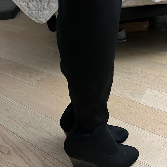 Women’s stretch fabric wedge heel boots. Charles David. Worn. Size 8 1/2. - Picture 4 of 5